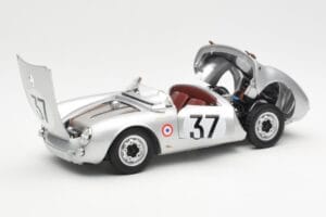 Porsche 550 RS Spyder #37 H. Polensky / R. von Frankenberg 24 Hours of Le Mans 1955 Schuco 1:18 450033400 Metalas - nuotrauka 2 iš 8