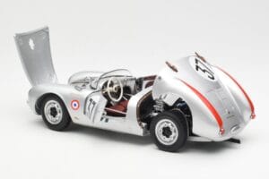 Porsche 550 RS Spyder #37 H. Polensky / R. von Frankenberg 24 Hours of Le Mans 1955 Schuco 1:18 450033400 Metalas - nuotrauka 5 iš 8