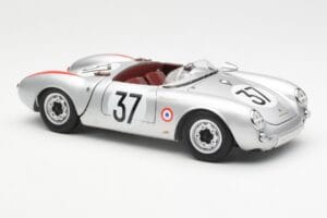 Porsche 550 RS Spyder #37 H. Polensky / R. von Frankenberg 24 Hours of Le Mans 1955 Schuco 1:18 450033400 Metalas - nuotrauka 6 iš 8