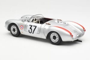 Porsche 550 RS Spyder #37 H. Polensky / R. von Frankenberg 24 Hours of Le Mans 1955 Schuco 1:18 450033400 Metalas - nuotrauka 7 iš 8