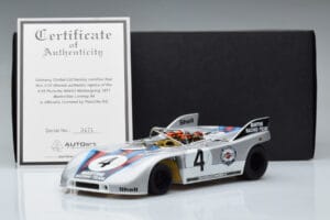 Porsche 908/03 #4 V. Elford / G. Larrousse 1000km Nurburgring 1971 AUTOart 1:18 87181 Metalas - nuotrauka 8 iš 8