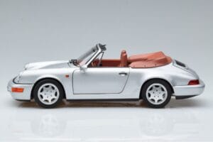 Porsche 911 964 Carrera 2 Kabrioletas Sidabrinis Norev 1:18 187330 Metalas - nuotrauka 4 iš 7