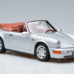 Porsche 911 964 Carrera 2 Kabrioletas Sidabrinis Norev 1:18 187330 Metalas - image 5 of 7