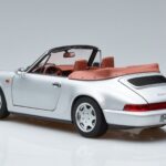 Porsche 911 964 Carrera 2 Kabrioletas Sidabrinis Norev 1:18 187330 Metalas - image 6 of 7