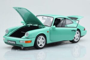 Porsche 911 964 Carrera 2 Mint Žalias Norev 1:18 187327 Metalas - nuotrauka 2 iš 8