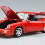 Porsche 911 964 Carrera 2 Raudonas Norev 1:18 187320 Metalas - image 2 of 7