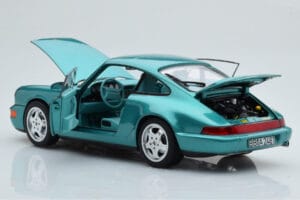 Porsche 911 964 Carrera 2 Wimbledon Žalias Norev 1:18 187329 Metalas - nuotrauka 3 iš 8