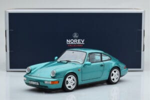 Porsche 911 964 Carrera 2 Wimbledon Žalias Norev 1:18 187329 Metalas - nuotrauka 8 iš 8
