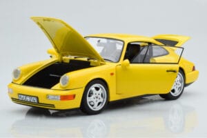Porsche 911 964 Carrera 2 Geltonas Norev 1:18 187328 Metalas - nuotrauka 2 iš 8