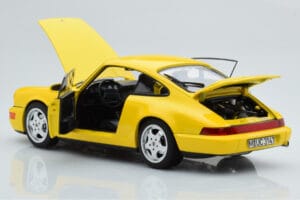 Porsche 911 964 Carrera 2 Geltonas Norev 1:18 187328 Metalas - nuotrauka 3 iš 8