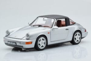 Porsche 911 964 Carrera 4 Targa Polar Sidabrinis Norev 1:18 187342 Metalas - nuotrauka 4 iš 9