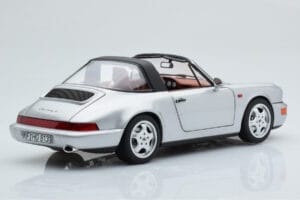 Porsche 911 964 Carrera 4 Targa Polar Sidabrinis Norev 1:18 187342 Metalas - nuotrauka 5 iš 9