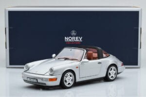 Porsche 911 964 Carrera 4 Targa Polar Sidabrinis Norev 1:18 187342 Metalas - nuotrauka 9 iš 9
