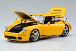 Porsche 911 964 RUF CTR Anniversary Blossom Geltonas Almost Real 1:18 880301 Metalas - nuotrauka 2 iš 8