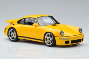 Porsche 911 964 RUF CTR Anniversary Blossom Geltonas Almost Real 1:18 880301 Metalas - nuotrauka 6 iš 8