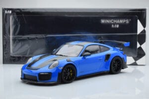 Porsche 911 GT2 RS 991.2 Weissach Package Mėlynas Juodi Magnio Ratai Minichamps 1:18 153068316 Metalas - nuotrauka 6 iš 6
