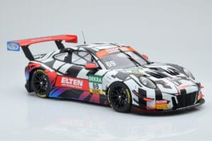 Porsche 911 GT3 R Iron Force by Ring Police #69 J. van Slooten / L. Luhr ADAC GT Masters 2018 Minichamps 1:18 153186969 Metal - nuotrauka 3 iš 5