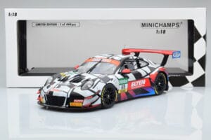 Porsche 911 GT3 R Iron Force by Ring Police #69 J. van Slooten / L. Luhr ADAC GT Masters 2018 Minichamps 1:18 153186969 Metal - nuotrauka 5 iš 5
