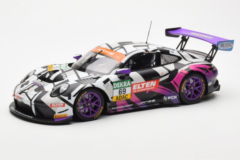 Porsche 911 991.2 GT3 R #69 Team Iron Force Racing Ring Police L. Luhr / J. Slooten ADAC GT Masters 2019 Minichamps 1:18