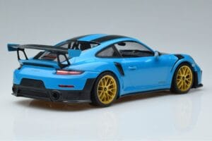 Porsche 911 991.2 GT3 RS Weissach Package Miami Mėlynas Auksiniai Ratai Minichamps 1:18 153068310 Metalas - nuotrauka 2 iš 6