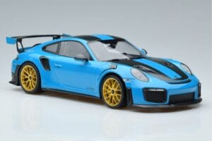 Porsche 911 991.2 GT3 RS Weissach Package Miami Mėlynas Auksiniai Ratai Minichamps 1:18 153068310 Metalas - nuotrauka 4 iš 6