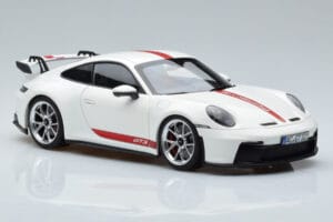 Porsche 911 992 GT3 Baltas Norev 1:18 187306 Metalas - nuotrauka 5 iš 7