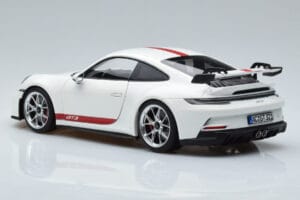 Porsche 911 992 GT3 Baltas Norev 1:18 187306 Metalas - nuotrauka 6 iš 7
