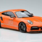 Porsche 911 992 Turbo S China 20th Anniversary Oranžinis Minichamps 1:18 - image 4 of 6
