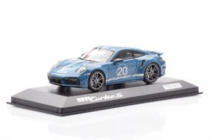 Porsche 911 992 Turbo S Oslo Mėlynas Minichamps 1:43 WAP0209050N001 Metalas - nuotrauka 2 iš 4