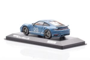 Porsche 911 992 Turbo S Oslo Mėlynas Minichamps 1:43 WAP0209050N001 Metalas - nuotrauka 3 iš 4