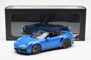 Porsche 911 992 Turbo S Shark Mėlynas GT Spirit 1:18 GT441 Derva - nuotrauka 6 iš 6