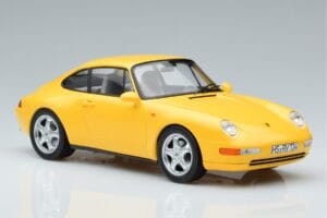 Porsche 911 993 Carrera Geltonas Norev 1:18 187596 Metalas - nuotrauka 4 iš 6