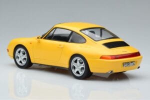 Porsche 911 993 Carrera Geltonas Norev 1:18 187596 Metalas - nuotrauka 5 iš 6