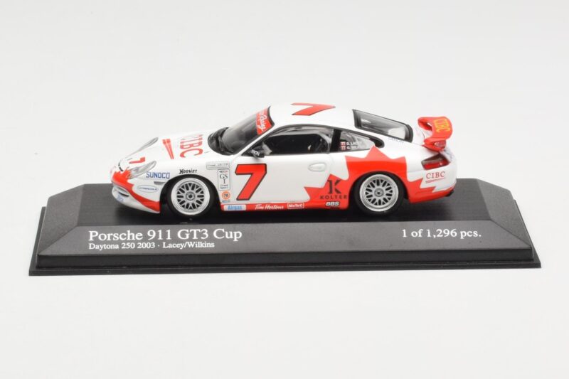 Porsche 911 996 GT3 Cup CIBC #7 L. Wilkins Daytona 250 2003 Minichamps 1:43 400036907 Metalas
