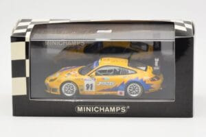 Porsche 911 997 GT3 RS T2M #91 Yamagishi / Fournoux / Konopka 24 Hours of Le Mans 2006 Minichamps 1:43 400066991 Metalas - nuotrauka 4 iš 4