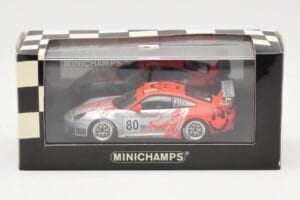 Porsche 911 997 GT3 RSR Flying Lizard #80 S. Neiman / P. Long / J. Van Overbeek 24 Hours of Le Mans 2006 Minichamps 1:43 4000 - nuotrauka 4 iš 4