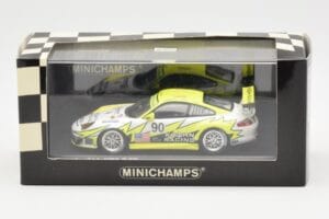 Porsche 911 997 GT3 RSR Krohn Racing #90 J. Bergmeister / T. Jonsson / T. Krohn 24 Hours of Le Mans 2006 Minichamps 1:43 4000 - nuotrauka 4 iš 4