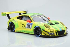 Porsche 911 GT3 R Manthey Racing #911 F. Scherer / K. Estre / R. Dumas / L. Vanthoor / E. Bamber 24 Hours of Nurburgring 2018 - nuotrauka 4 iš 6
