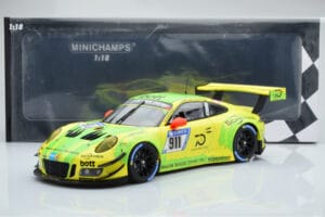 Porsche 911 GT3 R Manthey Racing #911 F. Scherer / K. Estre / R. Dumas / L. Vanthoor / E. Bamber 24 Hours of Nurburgring 2018 - nuotrauka 6 iš 6