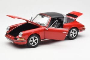 Porsche 911 Targa S Raudonas Schuco 1:18 450036200 Metalas - nuotrauka 2 iš 9