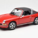 Porsche 911 Targa S Raudonas Schuco 1:18