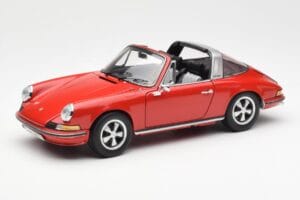 Porsche 911 Targa S Raudonas Schuco 1:18 450036200 Metalas - nuotrauka 3 iš 9
