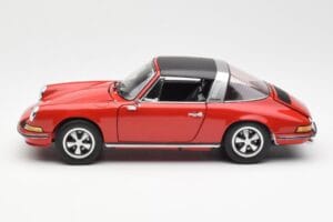 Porsche 911 Targa S Raudonas Schuco 1:18 450036200 Metalas - nuotrauka 5 iš 9
