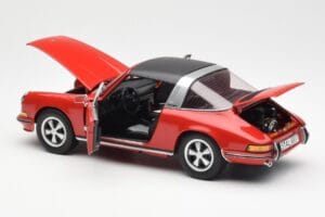 Porsche 911 Targa S Raudonas Schuco 1:18 450036200 Metalas - nuotrauka 6 iš 9