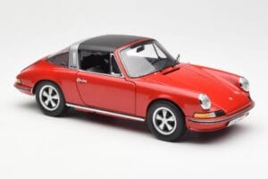 Porsche 911 Targa S Raudonas Schuco 1:18 450036200 Metalas - nuotrauka 7 iš 9