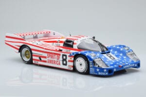 Porsche 956L Spirit of America #8 G. Follmer / J. Morton / K. Miller 24 Hours of Le Mans 1986 Minichamps 1:18 180866508 Metal - nuotrauka 6 iš 8