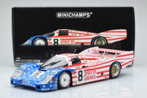 Porsche 956L Spirit of America #8 G. Follmer / J. Morton / K. Miller 24 Hours of Le Mans 1986 Minichamps 1:18 180866508 Metal - nuotrauka 8 iš 8