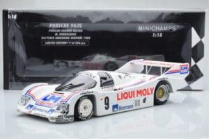 Porsche 962C Kremer Racing Liqui Moly #9 M. Winkelhock 3rd Place Norisring Trophy 1985 Minichamps 1:18 155856509 Metalas - nuotrauka 6 iš 6