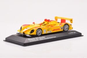 Porsche RS Spyder LMP2 #7 R. Dumas / T. Bernhard / E. Collard Sebring 12 Hours Winners 2008 Minichamps 1:43 400086807 Metalas - nuotrauka 2 iš 4