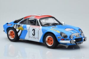 Alpine A110 #3 B. Darniche / A. Mahe Tour de Corse 1973 IXO 1:18 18RMC062B Metalas - nuotrauka 4 iš 6